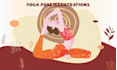 draw yoga, exercise, workout, fitness poses illustrations