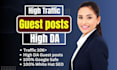 publish guest post and  high traffic guest services