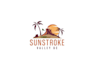 design fictional sunstroke valley golf club logo