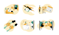 create vector flat illustration for all needs