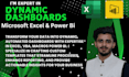 do data visualization, excel dashboard and power bi dashboard