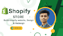 build shopify website, design, redesign shopify store