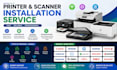 install network printer, configure hp, xerox, epson printers