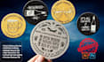 design any coaster , pin buttons