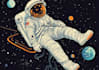 draw outer space astronaut illustration