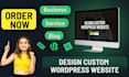 design wordpress website for business, service, or blog