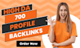 do SEO profile backlinks for off page service