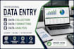 do data entry, data collection, data formatting and analysis