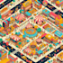 create a festival map illustration, fantasy map, city map, site map, tourist map