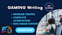 be your gaming writing expert