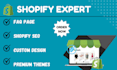 do shopify website design and redesign with premium themes