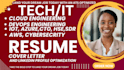 craft an ats IT, tech, azure, cloud, big data, sre, devops eng, resume and CV