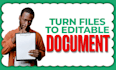 make your screenshots or flat document editable