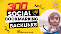 create manually 300 social bookmarking backlinks