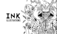 create stunning black and white ink illustrations