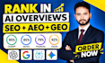 increase ai visibility score to rank in chatgpt gemini cloud with SEO GEO