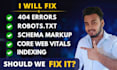 fix google search console and technical SEO issues, fast indexing