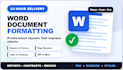 professionally format and edit your microsoft word document