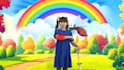 create 2d animation with a green screen for a kids