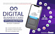 design clickable digital business cards with qr code in 2 hr