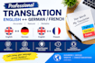 translate english to german or french accurately