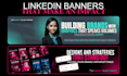 create eye catching linkedin banner and profile pic to boost your profile