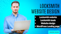 design a premium locksmith website wordpress landing page locksmith leads