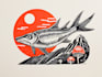 draw illustrations using linocut technique