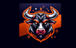 do awesome bull head esport mascot logo with vector files