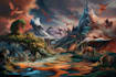 create fantasy landscape concept art