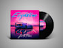 create 80s retro futuristic, synthwave cover art