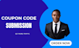 submit your ecommerce coupon code manually to usa  uk 150 site