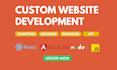 develop custom website using react, nodejs, mongodb