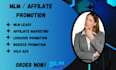 do 50k affiliate link promotion, MLM promotion, solo ads, sign up, sales funnel