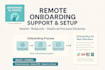 remote onboarding implementation and support for teams,management, writing