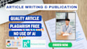 write and publish article in google scholar peer reviewed indexed journal