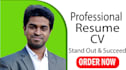 professional resume, CV, cover letter
