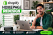 redesign shopify store homepage design shopify store UX design