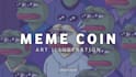 create meme coin fan art illustration