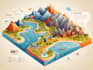 draw a vector map illustration