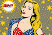 do a retro pop art roy lichtenstein style