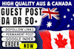 write and publish high quality guest post on australia,canada blogs