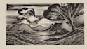 engraving linocut style digital drawing art