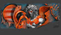 design mythological figures with digital painting