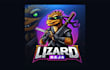 do high quality lizard ninja mascot logo with a new concept