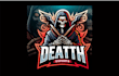 make an death esport mascot logo with free source file