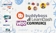 build elearning lms website using learndash, buddyboss, and woocommerce