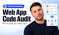 do a web app code audit and senior code review, front end and back end