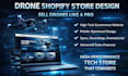 design a high converting drone shopify store for photography and videography