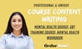 do mental health course, cbt training course, mental health workbook, ppt slide